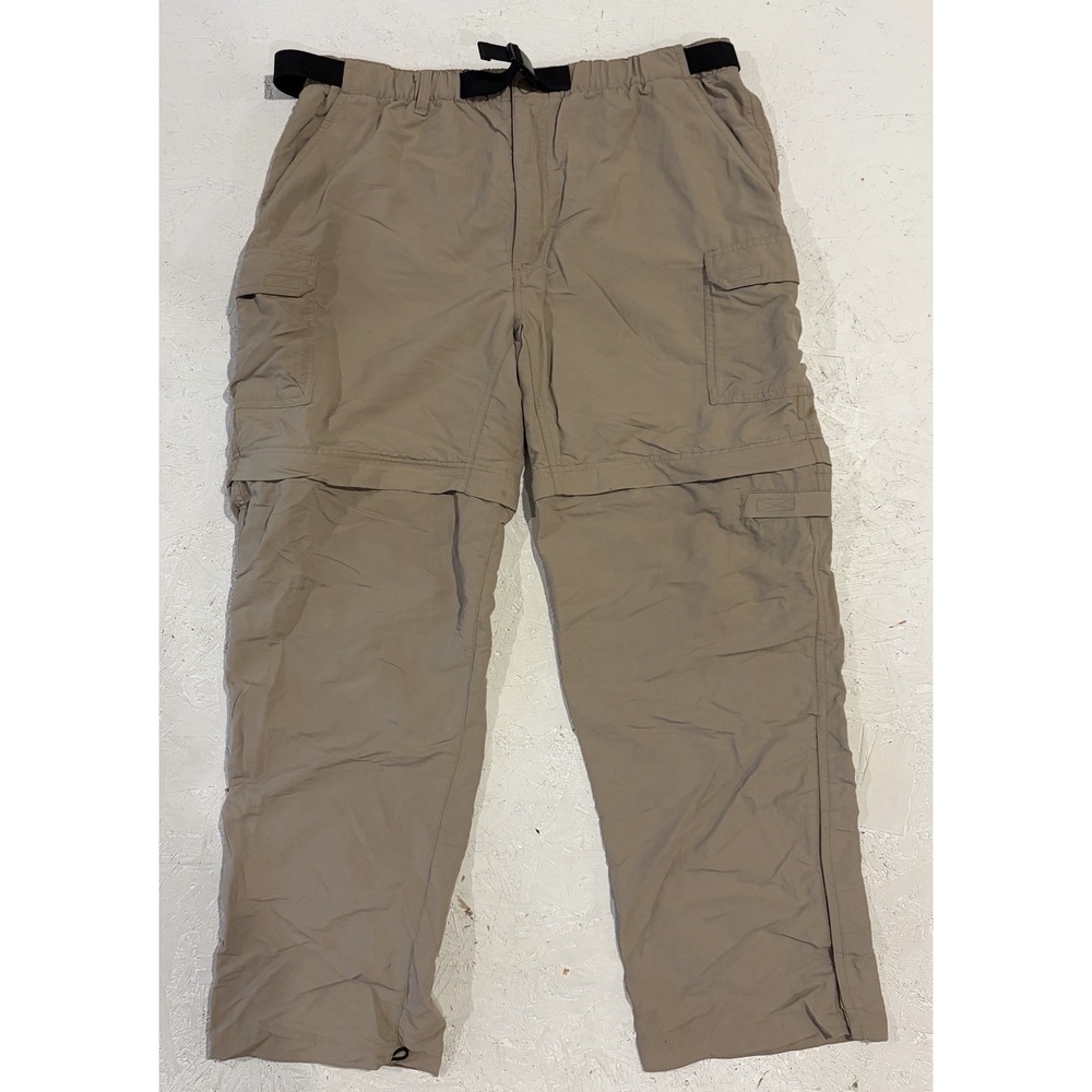 Royal Robbins‎ Men's XL Khaki Convertible Cargo Nylon Hiking Pants Adjustable